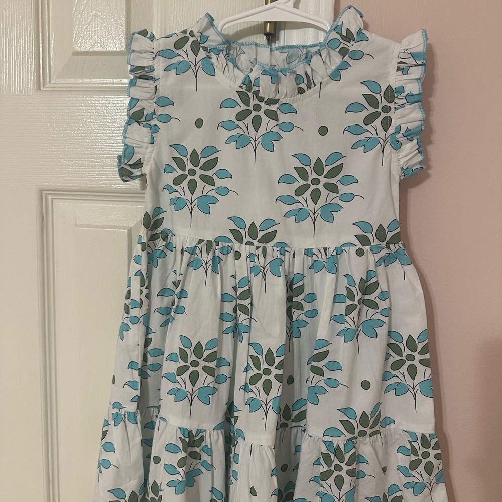 Kids Dress - Blue and Green